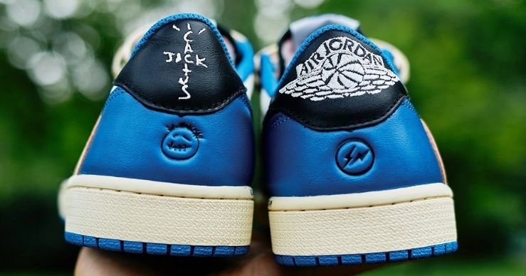 fragment x Travis Scott x Air Jordan 1 dettaglio tallone