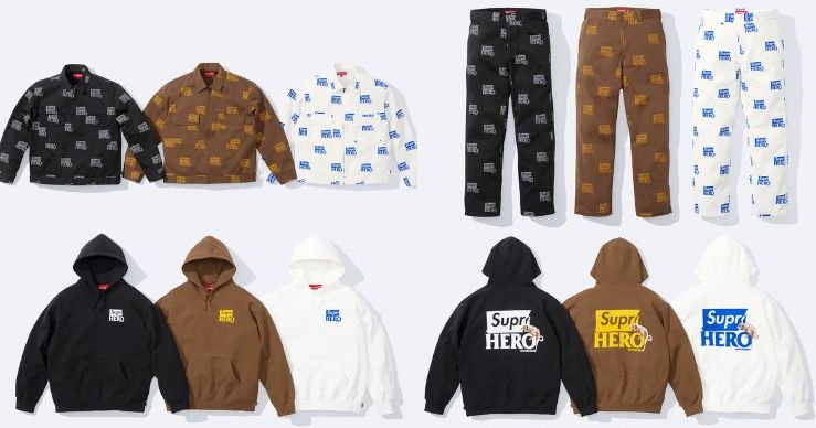 Felpe, giacche e pantaloni Supreme x Antihero
